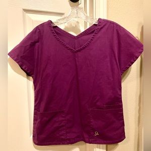 Jaanuu Purple Scrub Top, size xs